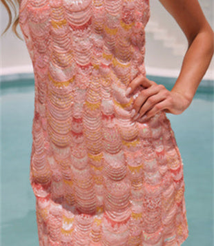 Robe de Soirée Courte/Mini Sans Manches à Bretelles Spaghetti Sirène