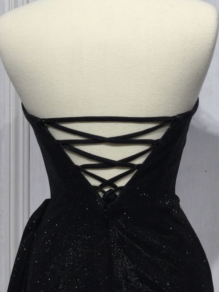 Robe de Soirée Sirène/Trompette Sans Bretelles, Sans Manches, Longueur Au Sol, avec Fente Sur le Côté