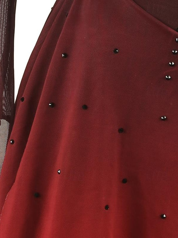 Robe de Patinage Artistique pour Femmes et Filles, Vêtements de Danse, Patchwork, Teinture Halo, Maille, Élasthanne, Haute Élasticité, Classique, Cristal/Strass, Robe de Patinage Sur Glace