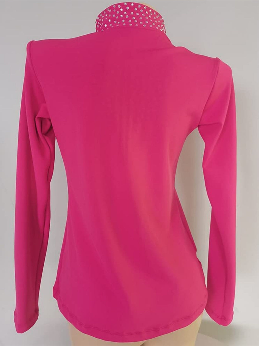 Robe de Patinage Artistique pour Femmes et Filles, Veste en Cristal/Strass, Manches Longues, Vêtements de Danse, Patinage Sur Glace