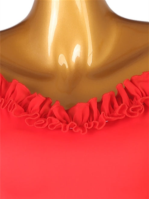 Vêtements de Danse pour Femmes Robe de Danse de Salon à Manches Longues pour Femmes