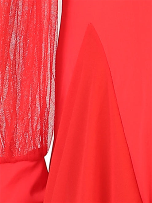 Vêtements de Danse pour Femmes Robe de Danse de Salon à Manches Longues pour Femmes