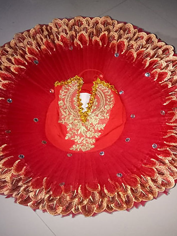 Vêtements de Danse de Ballet pour Enfants, Broderie Imprimée, Haute Performance pour Filles, Sans Manches, Dentelle Élasthanne, Tulle