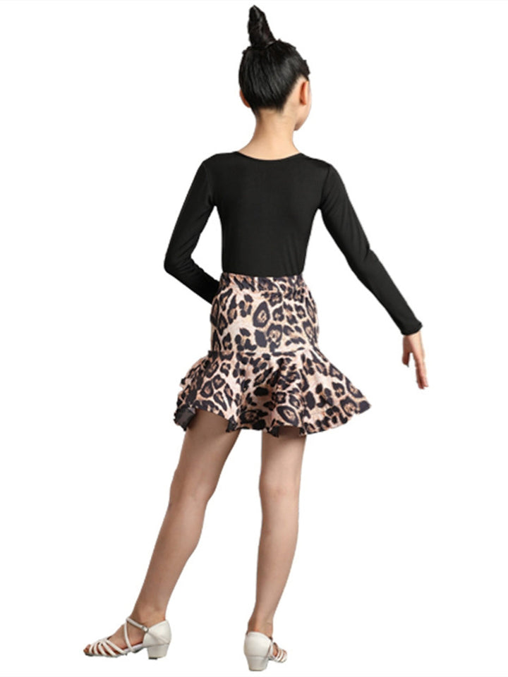 Jupes de Danse pour Enfants en Polyester Velours Plissé Motif/Imprimé Manches Longues pour Filles