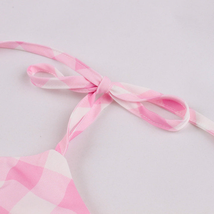 Robe de Costume D'Halloween à Bretelles Spaghetti Sans Manches, Coupe A-Line/Princess, Longueur Genou, avec Nœud Papillon