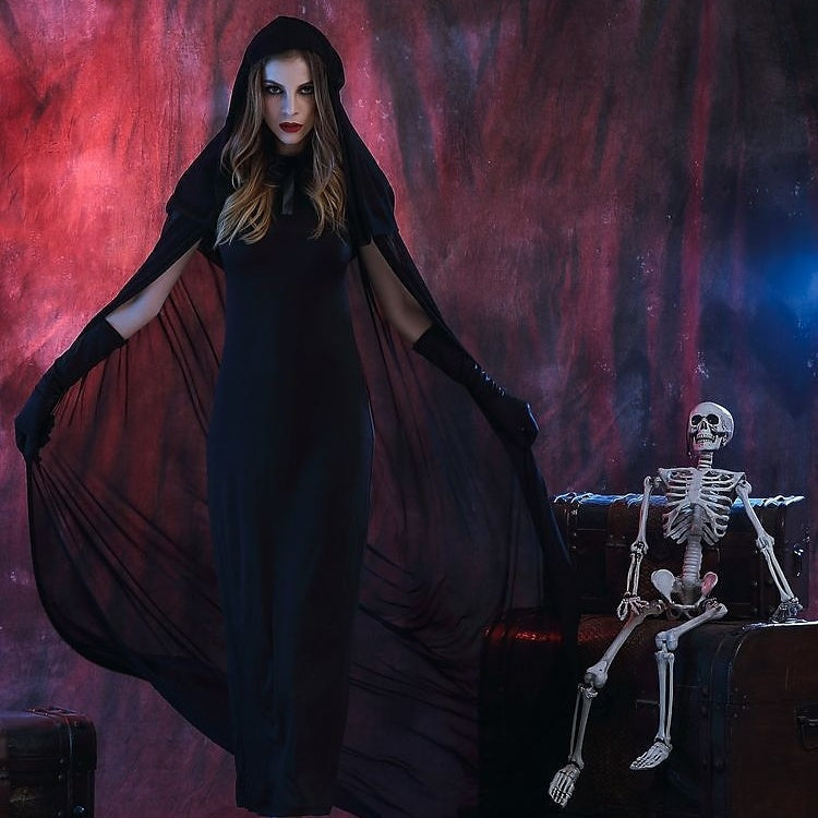 Ensemble de Costumes de Performance D'Halloween pour Cosplay de Sorcière et de Diable