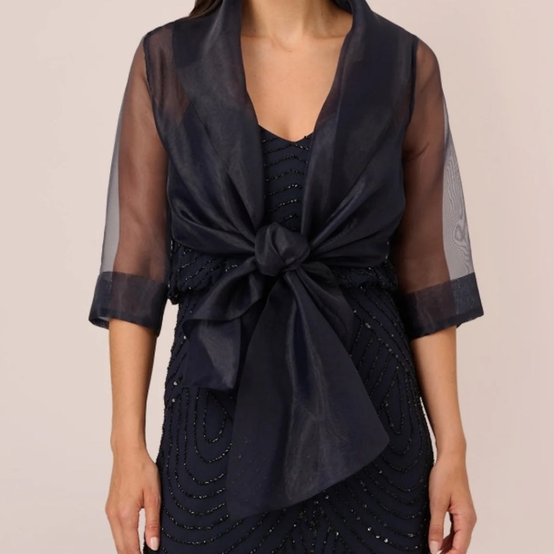 Châles/Enveloppes à Manches Mi-Longues pour Invités de Mariage pour Femmes avec Couleur Unie et Nœud Papillon