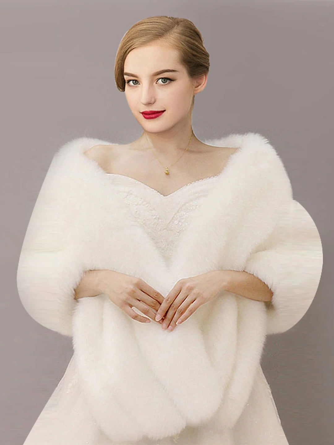 Châles/Enveloppes de Mariée Sans Manches pour Femmes avec Couleur Pure