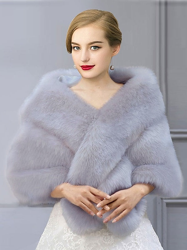 Châles/Enveloppes de Mariée Sans Manches pour Femmes avec Couleur Pure