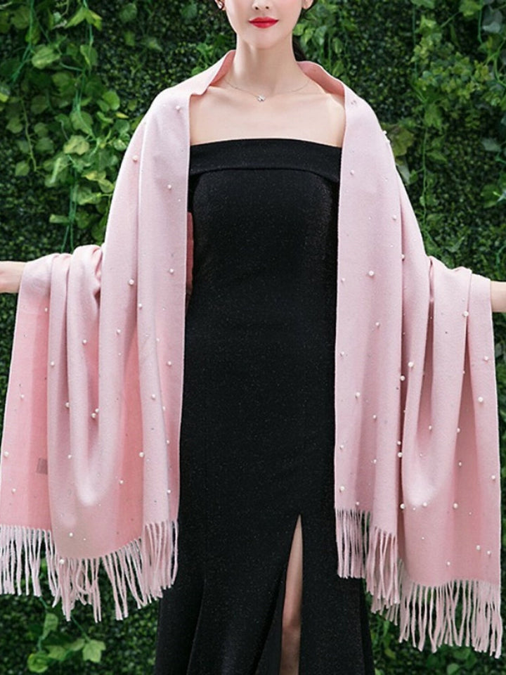 Châles de Mariée Sans Manches pour Femmes avec Perles D'Imitation et Strass