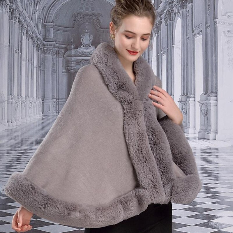 Châles/Enveloppes de Mariée à Manches Longues pour Femmes avec Couleur Unie et Joint Fendu