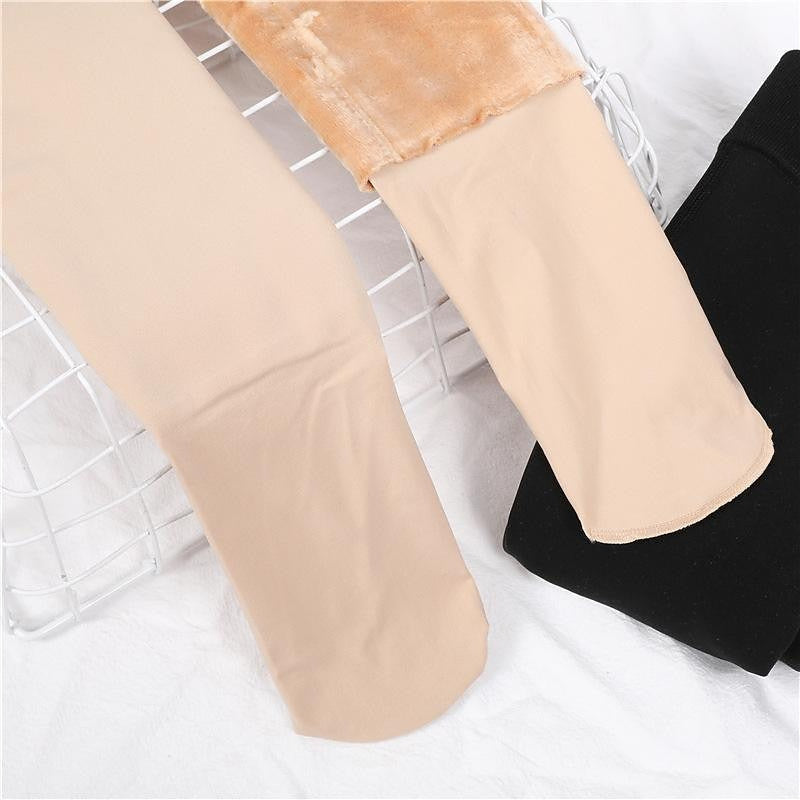 1 Paire de Collants Chauds Classiques en Nylon et Élasthanne pour Femme, Couleur Unie, pour le Travail à Domicile Ou Au Bureau