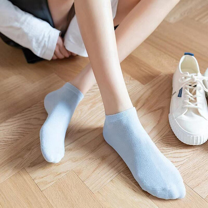 Lot de 10 Paires de Chaussettes Basses en Coton pour Femme, Idéales pour le Travail, les Vacances, le Quotidien, le Sport, le Style Rétro et Décontracté