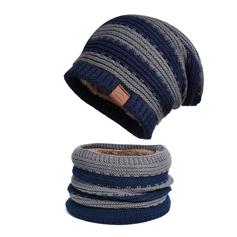 Ensemble de 2 Bonnets Tricotés, Écharpe et Chapeau pour le Cyclisme et le Ski en Plein Air, Coupe-Vent, pour Femme