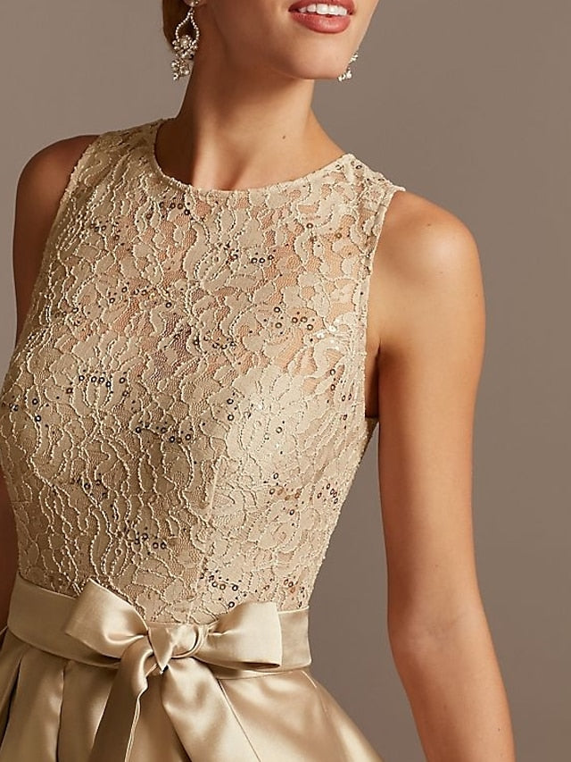 Robe de Mère de la Mariée Asymétrique Sans Manches à Col en V et à Plis