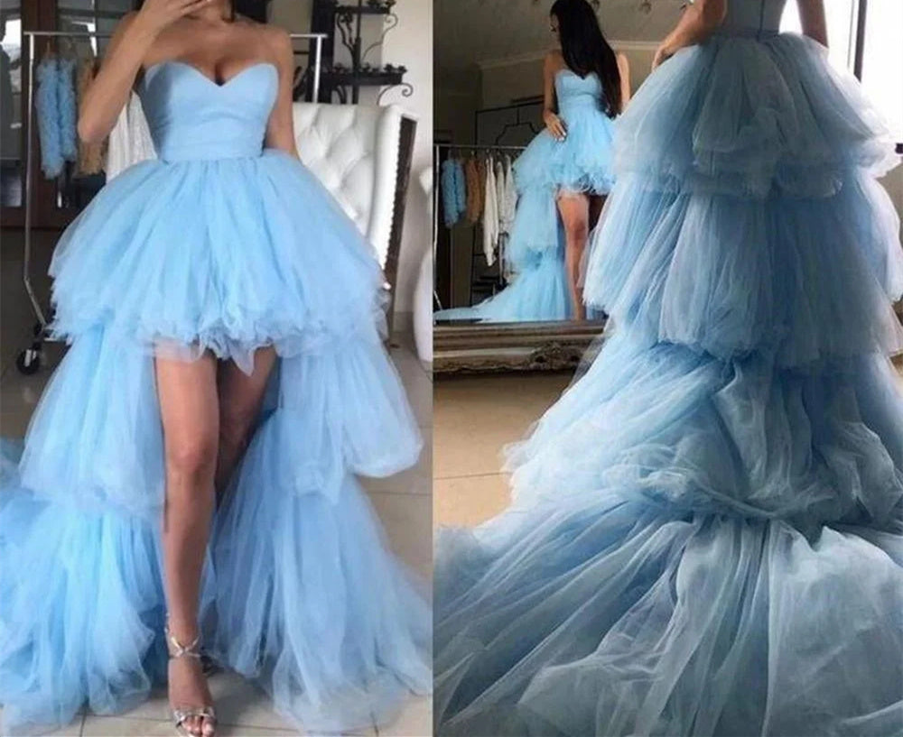 Robe de Bal Longue Sans Bretelles en Forme de A/Princesse, Décolleté en Cœur, Sans Manches, Longueur Au Sol, avec Volants