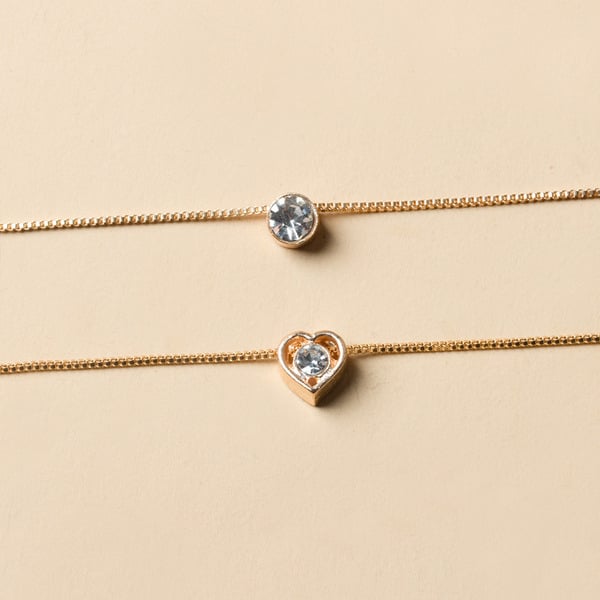 Collier Classique à Couches de Strass Ronds