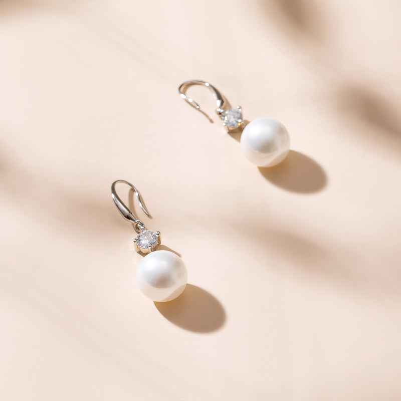 Boucles D'Oreilles Pendantes en Perles Élégantes