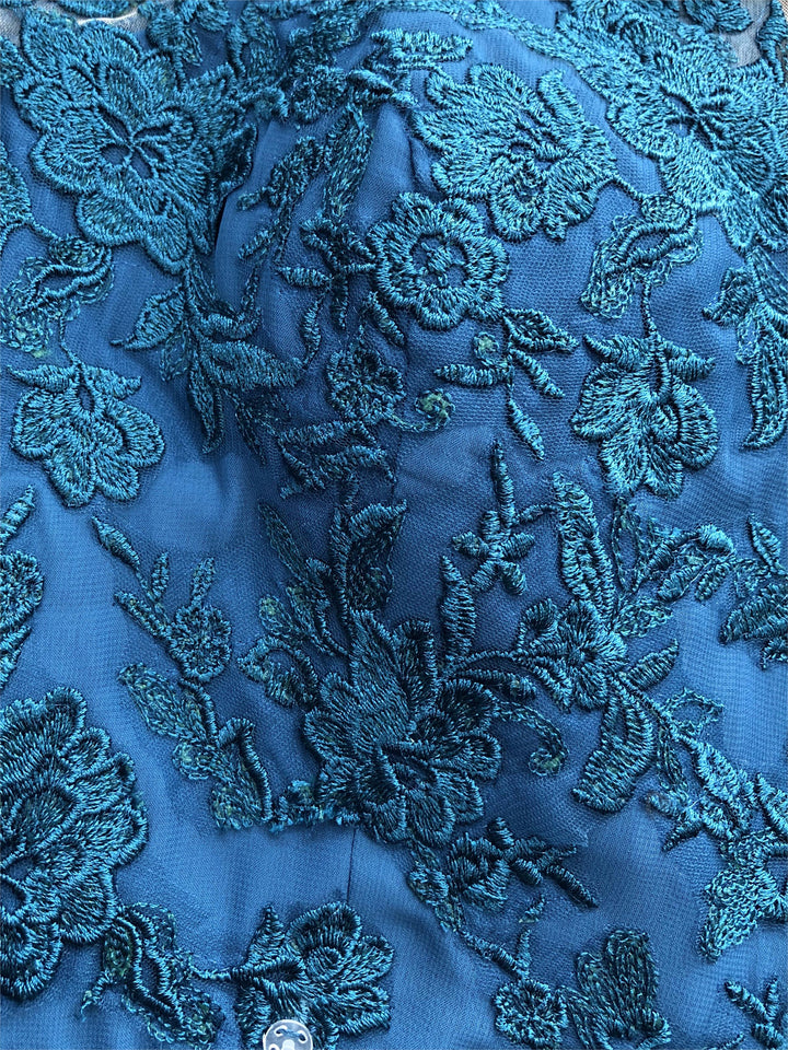 Ligne A/Princesse Collier Bijou 3/4 Length Sleeves La Longueur du Sol Plus TailleTailleurs-pantalons pour mère de la mariée avec Appliqué