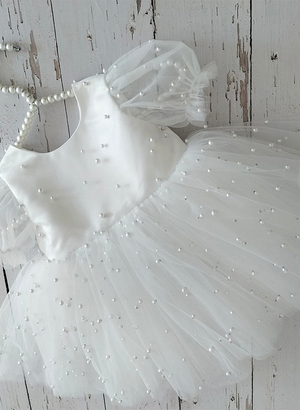 Robe de Bal à Encolure Dégagée pour Fille avec Nœud