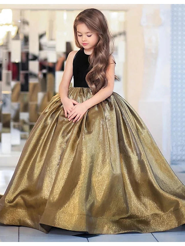 Robe de Soirée Formelle pour Fille avec Nœud Papillon