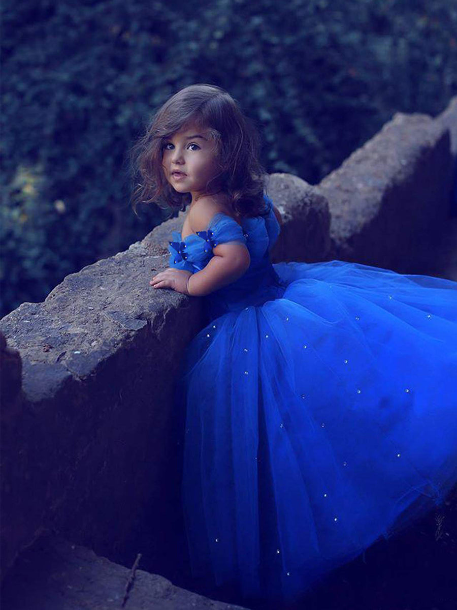 Robe de Bal à Épaules Dénudées Sans Manches pour Demoiselle D'Honneur avec Strass