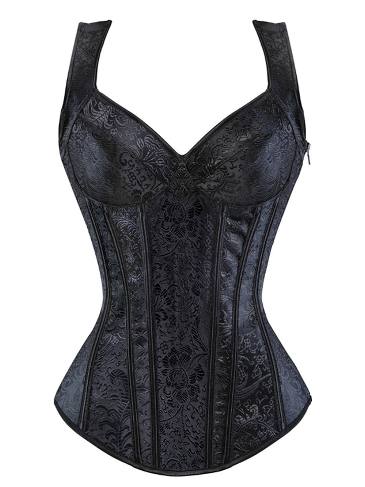 Corset Sexy Push-Up avec Fermeture Éclair pour Femme - Effet Gainant - pour Mariage, Fête, Anniversaire
