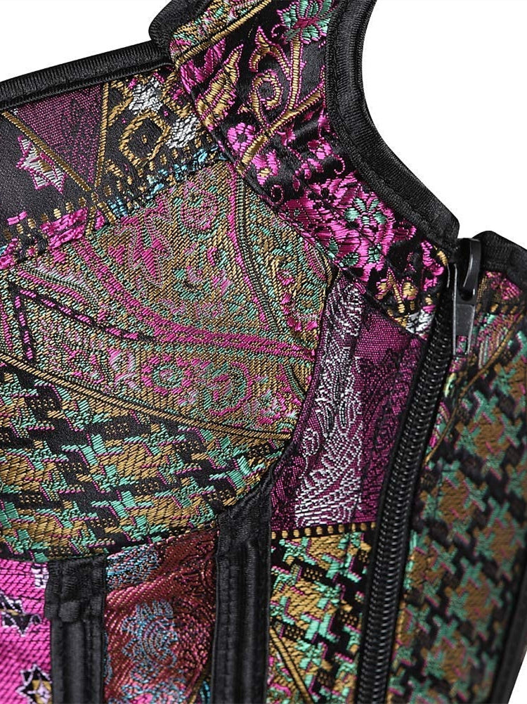 Corset Sexy Push-Up avec Fermeture Éclair pour Femme - Effet Gainant - pour Mariage, Fête, Anniversaire