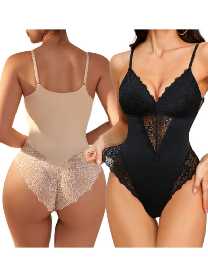 Shapewear Décontracté Sexy en Dentelle Brodée pour Femmes
