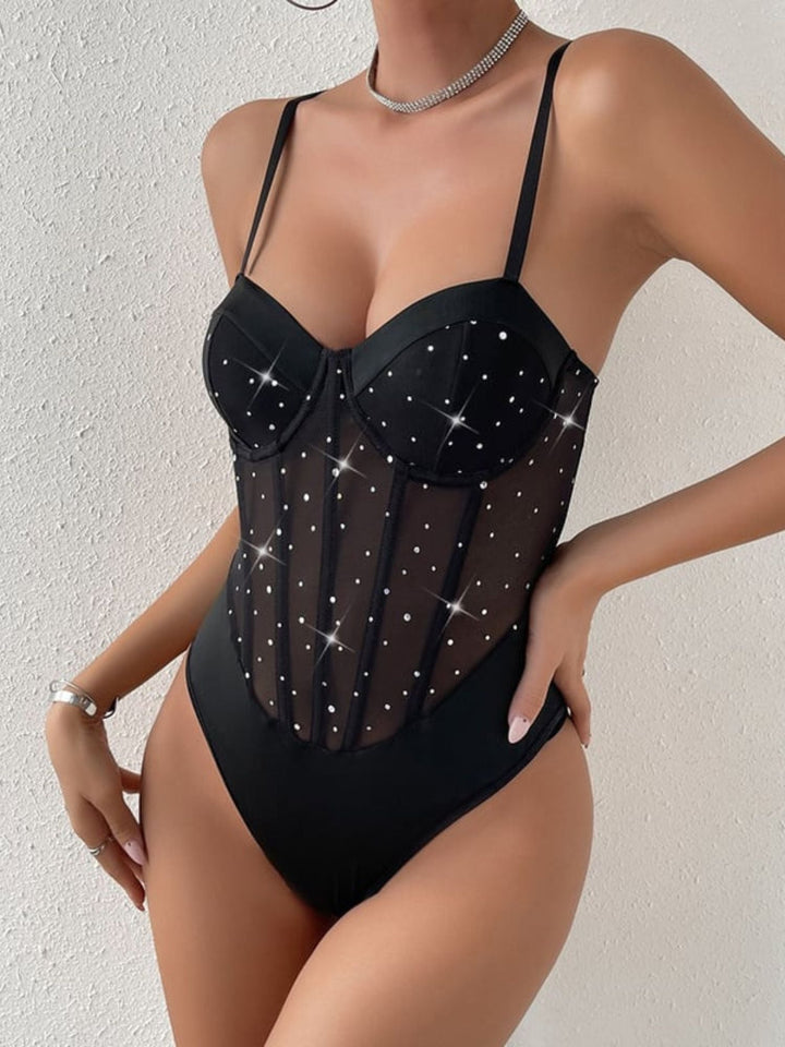 Body Sexy à Paillettes pour Femme, Vêtement de Forme Respirant et Quotidien