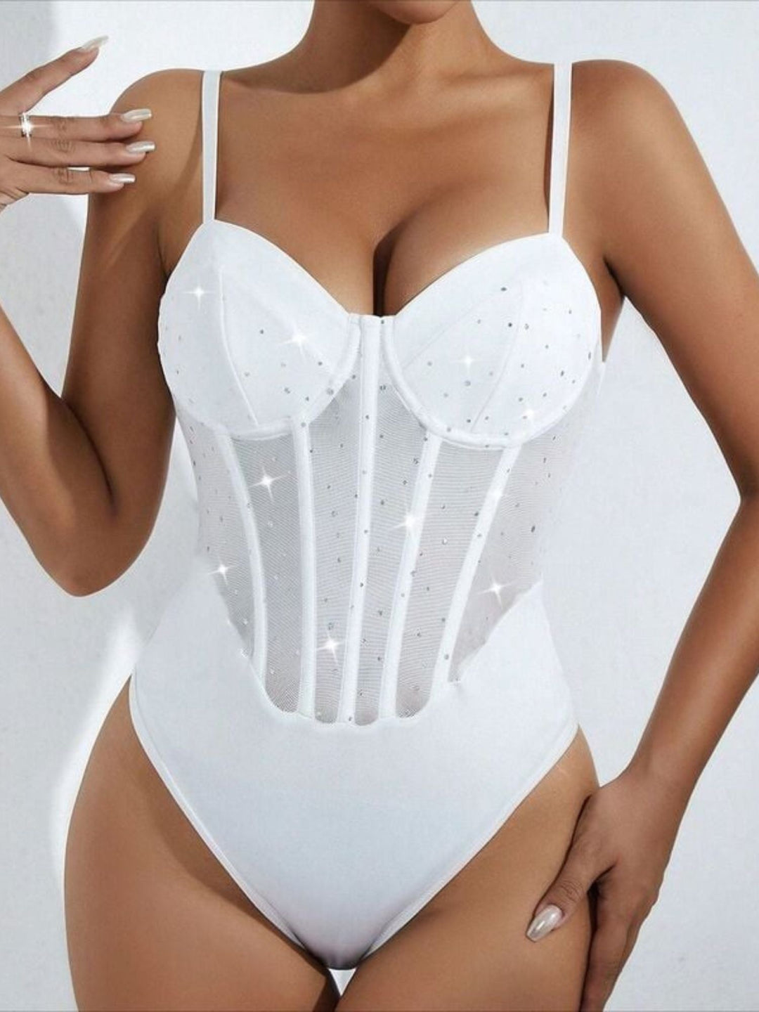 Body Sexy à Paillettes pour Femme, Vêtement de Forme Respirant et Quotidien