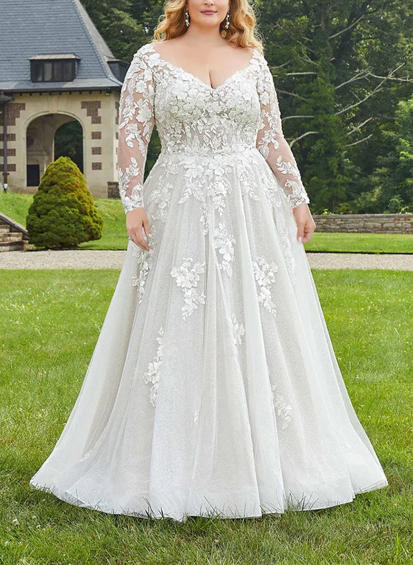 Robe de Mariée Coupe A-Line/Princesse, Épaules Dénudées, Longueur Cheville