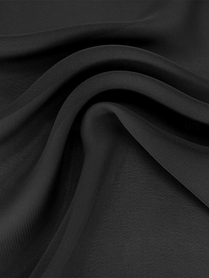 Robe D'Invitée de Mariage Fourreau/Colonne Longueur Cheville Manches Longues Col en V en Mousseline de Soie avec Volants Froncés