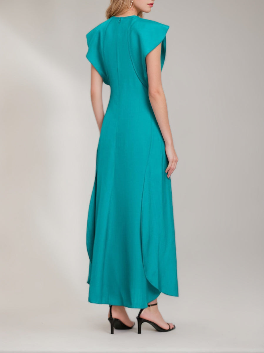 Ligne A/Princesse Scoop Sans Manches Longueur de La Cheville Wedding Guest Robe avec Froufrous