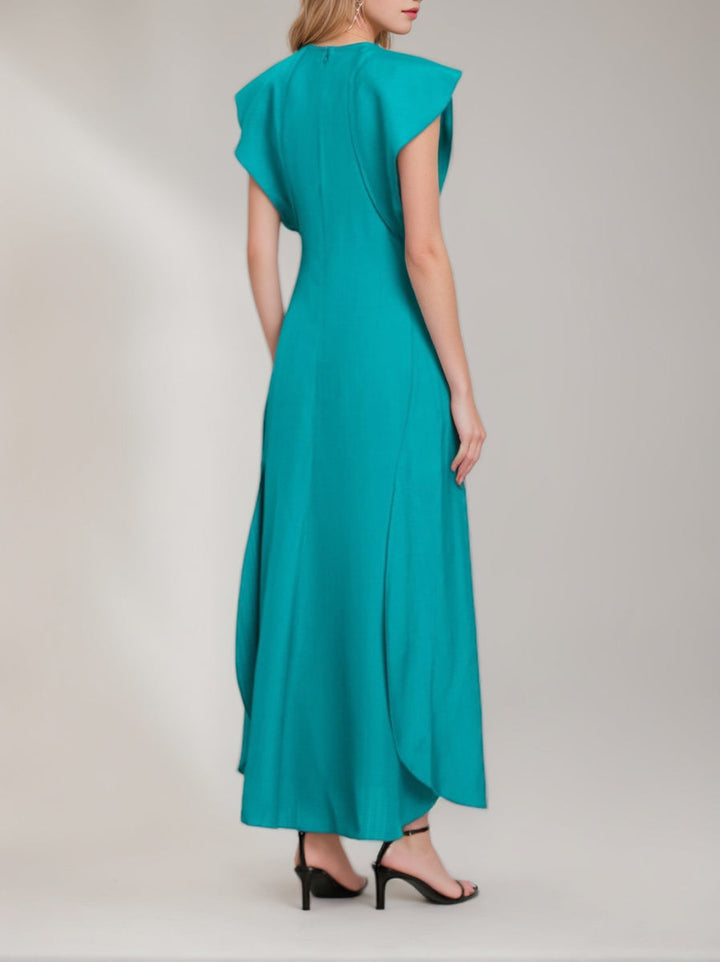 Ligne A/Princesse Scoop Sans Manches Longueur de La Cheville Wedding Guest Robe avec Froufrous