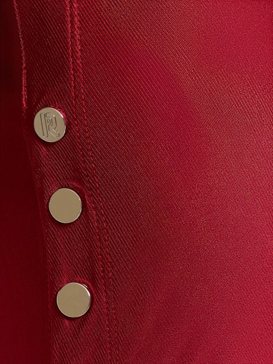 Gaine/Colonne Scoop Manches Courtes Asymétrique Wedding Guest Robe avec Bottons & Ruches