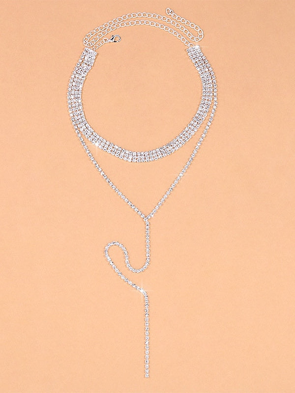 Collier de Mariage Géométrique Moderne Bijoux de Mariage