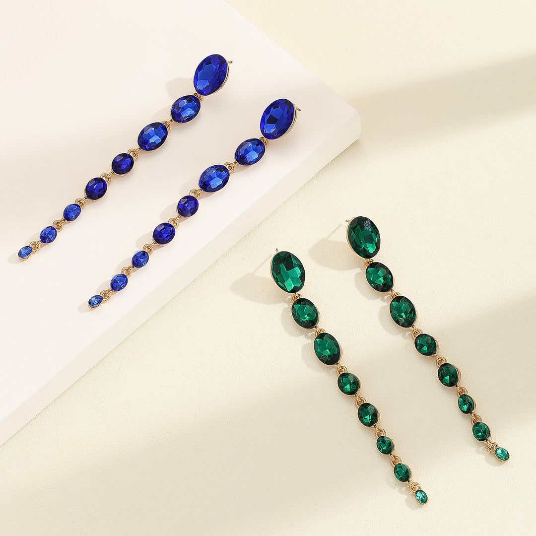 Boucles D'Oreilles Tendance Exagérées en Alliage et Strass