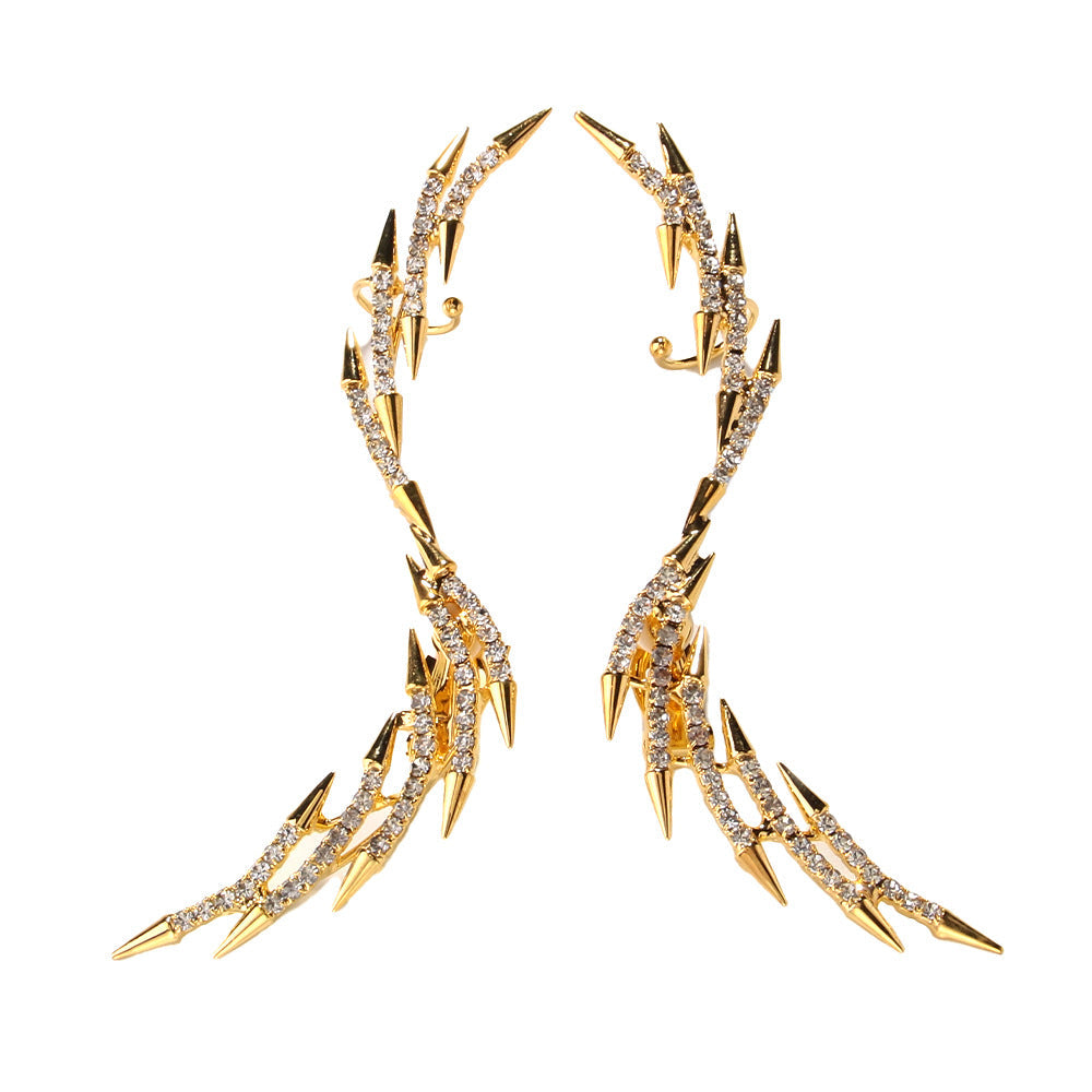 Boucles D'Oreilles Géométriques Minimalistes en Strass