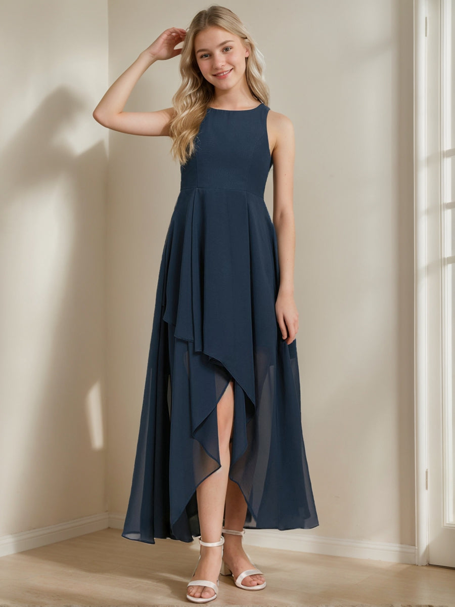 Robes de Demoiselle D'Honneur Junior Sans Manches A-Line/Princess High Low