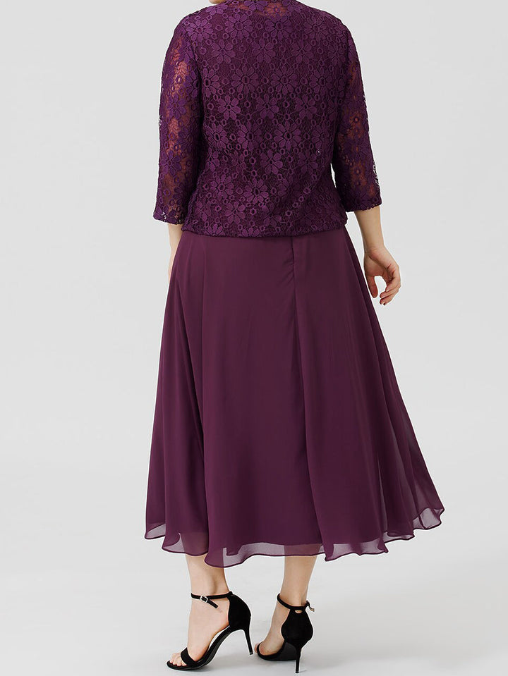 Robes de Mère de la Mariée Coupe A-Line/Princess avec Appliques et Veste