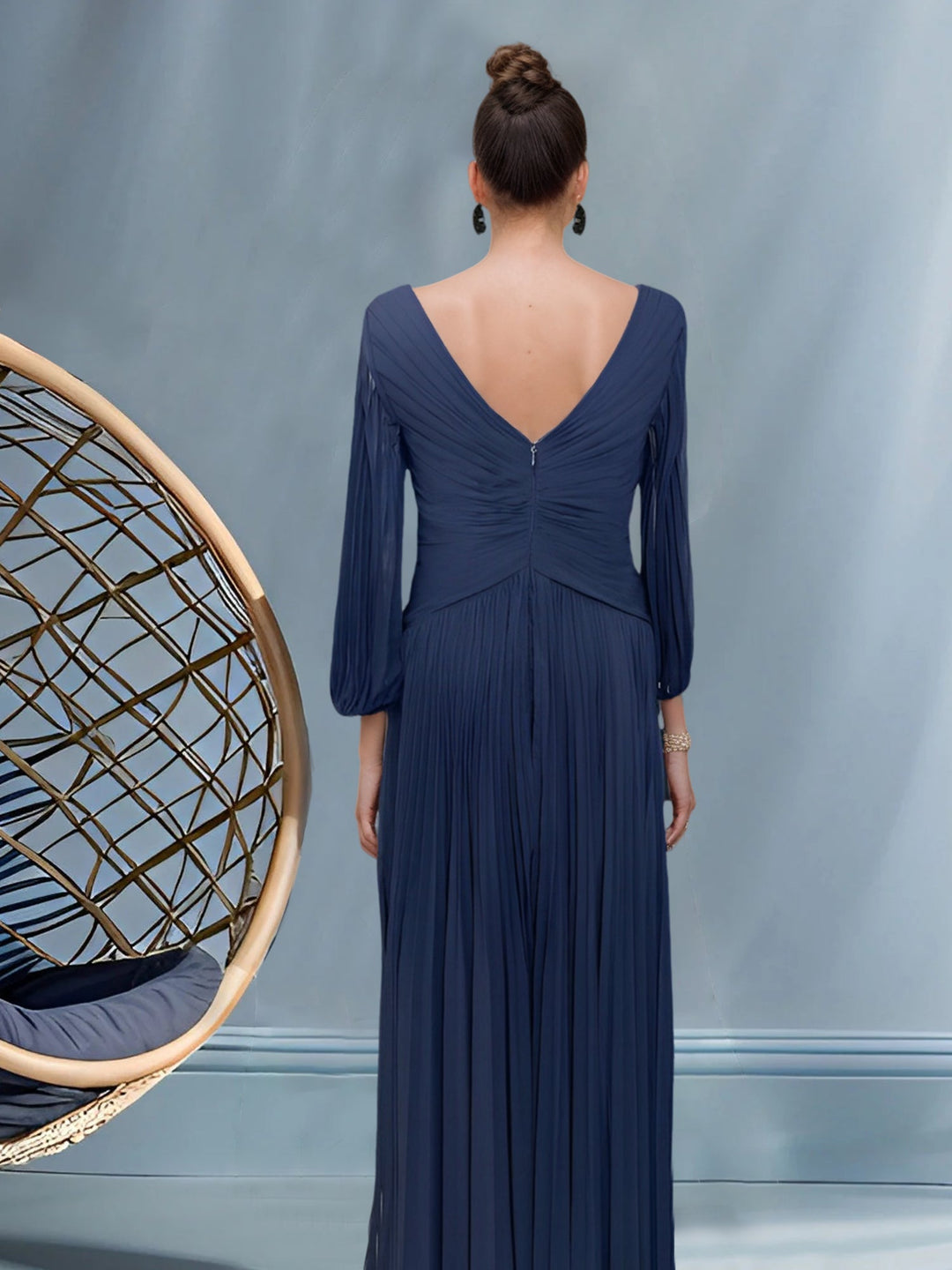 Robes de Mère de la Mariée A-Line/Princess à Col en V avec Fronces