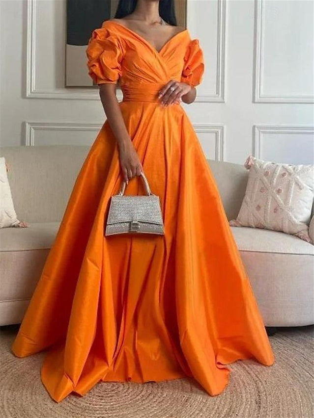 Robes de Soirée Longues à Épaules Dénudées, Coupe A-Line/Princess