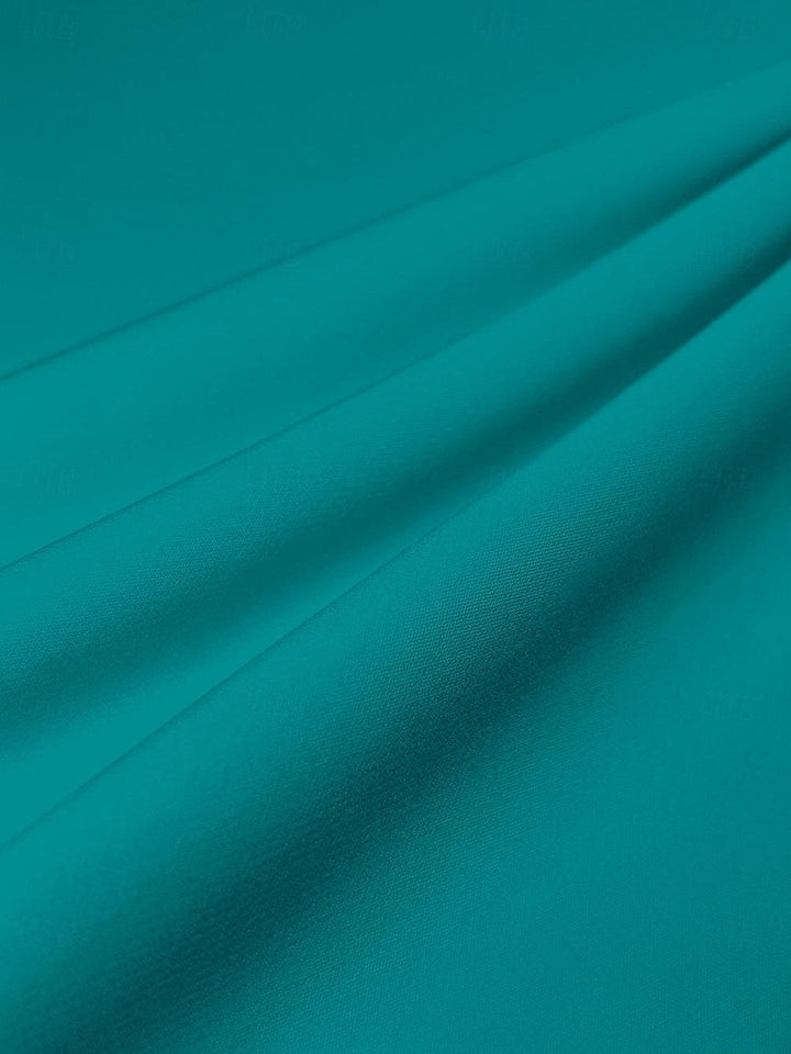 Robe de Mère de la Mariée A-Line/Princess à Une Épaule et Manches Courtes, Longueur Cheville, avec Volants