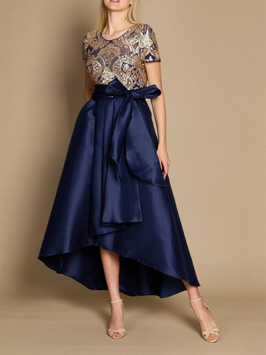 Robe de Mère de la Mariée Asymétrique Coupe A-Line/Princess Longueur Cheville