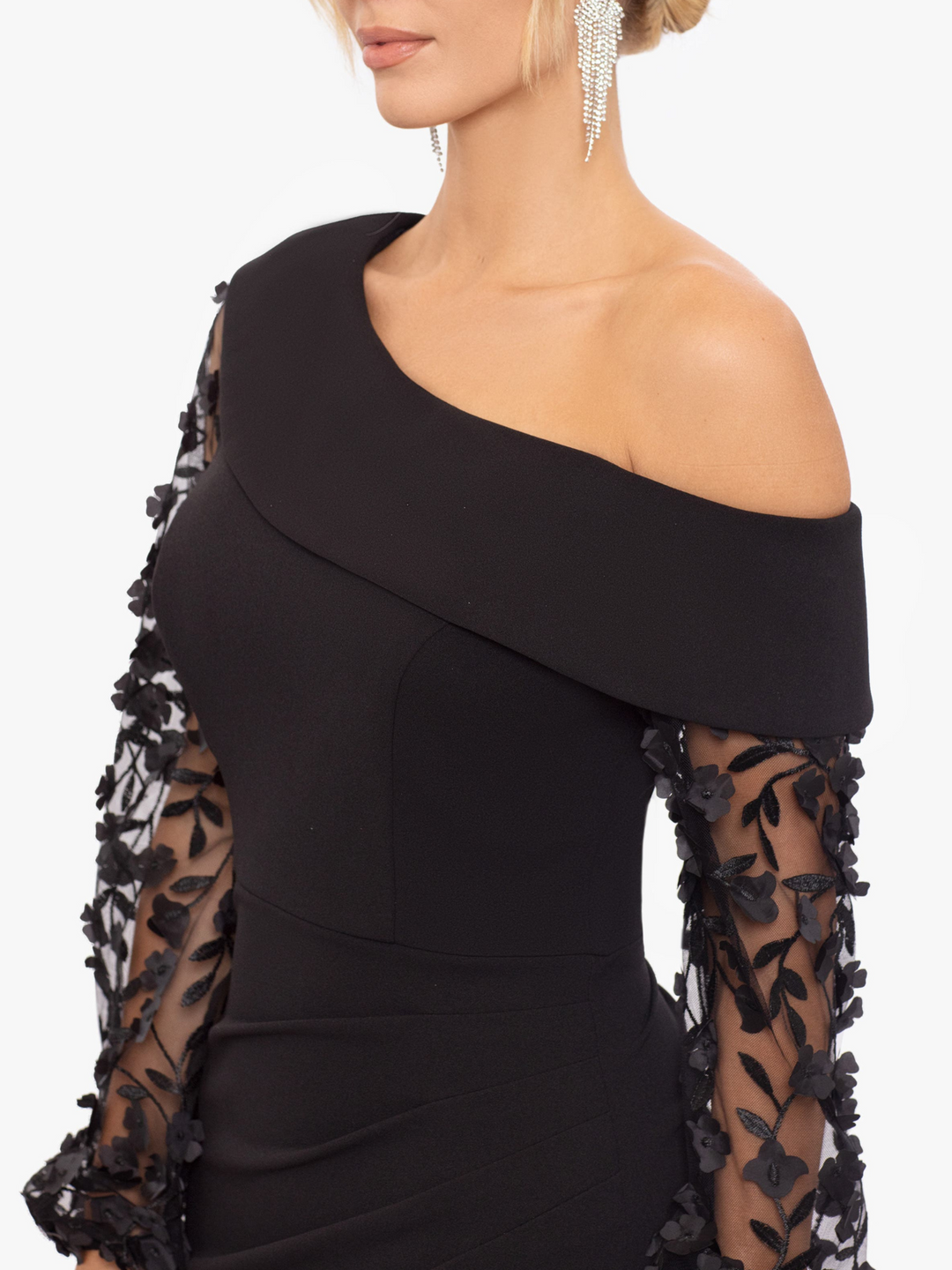 Robes de Mère de la Mariée et Du Marié Sirène/Trompette à Une Épaule et Longueur Au Sol avec Appliques