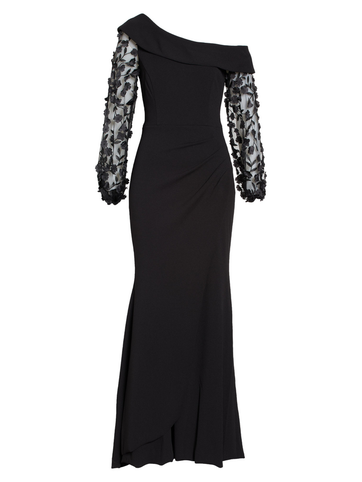 Robes de Mère de la Mariée et Du Marié Sirène/Trompette à Une Épaule et Longueur Au Sol avec Appliques