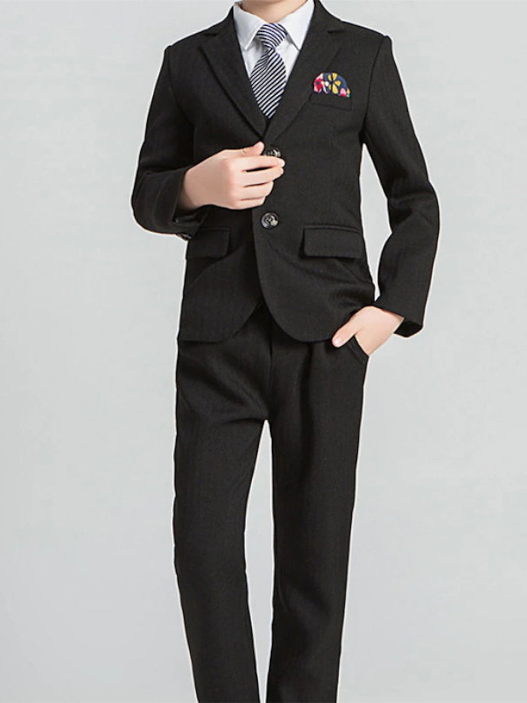 Ensemble de Vêtements pour Garçons, Blazer, Gilet, Pantalon avec Cravate, Tenue à Manches Longues, Ensemble de Costumes de Mariage pour Garçons de 3 à 12 Ans