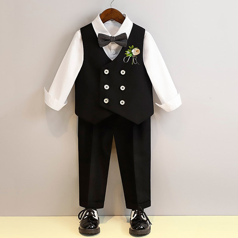 Ensemble Chemise et Pantalon pour Garçon à Manches Longues de 7 à 13 Ans 5 Roots Ensembles de Costumes de Mariage pour Garçon