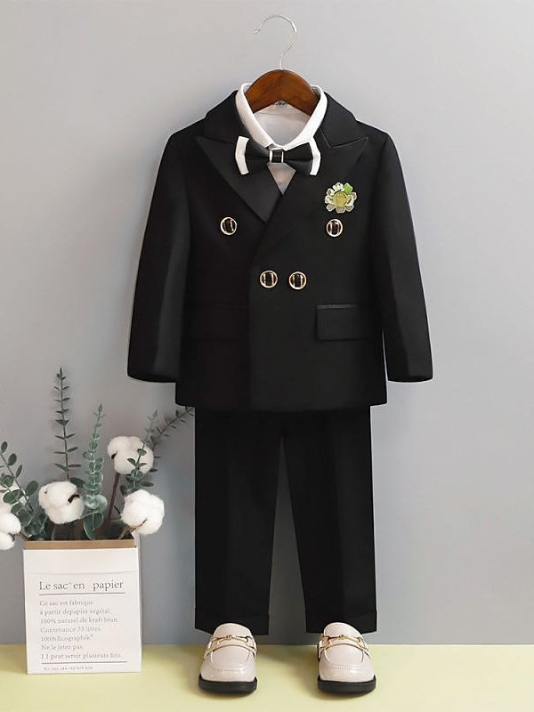 Ensemble Costume et Blazer pour Garçon, Chemise et Pantalon à Manches Longues, 3 à 7 Ans, 5 Roots, Ensembles de Costumes de Mariage pour Garçon